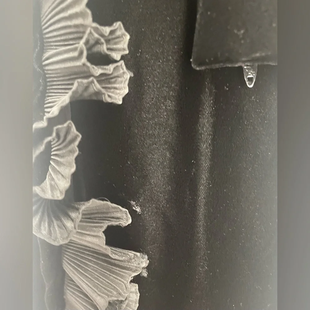 Vintage Joan Leslie By Kasper Black Velvet Long Sleeve Formal Cocktail Dress - Picture 10 of 10